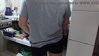 Found dirty stepmother provoking me in kitchen while husband rests?