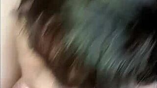 Marie the slave sucks three big cocks