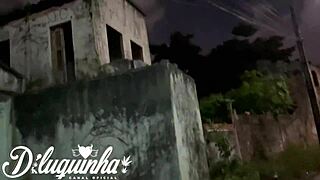 Sexy blonde squirts in abandoned house taboo encounter