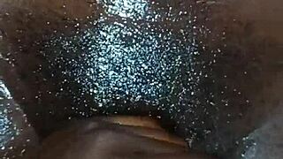 melina's pussy overfilled with sperm in doggystyle position.