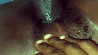 Rubbing Hairy Pussy With Big Black Dick And Fucking That Soft Wet Beaver Hard