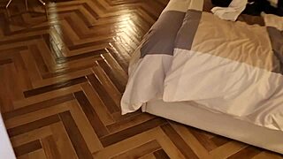 Sexy italian guy jerks off while stepsister watches in lingerie.