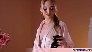 Skinny petite 18+ stepsis in lingerie, ready for blowjob and ass play