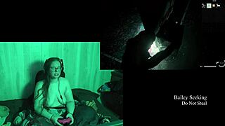 Look at that naked brunette playing at the lake house! So sexy!