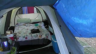 Trashy Kiwi MILF trailer makes a blatant public display at the local holiday park with piercings and tattoos.