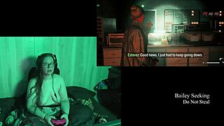 Look at that naked brunette playing at the lake house! So sexy!