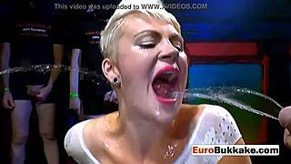 that short haired beauty got angry and got drilled by the group.