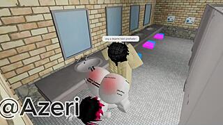 I fuck my friend in a public bathroom