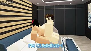 Couple Fucking In Roblox With Blowjob And Cumshot