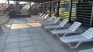 Filming Crazy Vacation Video With Hard Spanking!