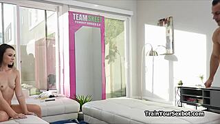 Banging Military Bot's Tight Pussy