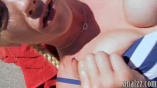 Blonde Amateur Girlfriend's Tight Ass Anal Screwed Outdoors in POV by Monster Cock Friend