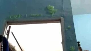 indonesian girl relaxes in bath on webcam