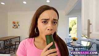 step daughter caught sneaking out gets punished in garage