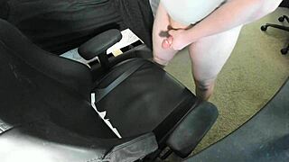 Ginger Teen Explodes Huge Cum Load On Bedroom Chair