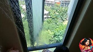 horny 19-year-old japanese teen gets SURPRISE SEX in the shower