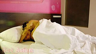 Beautiful street Asian girl gets her tight pussy fucked hard by roommate.