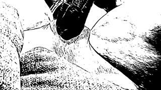 Granny Touches Cartoon Pussy