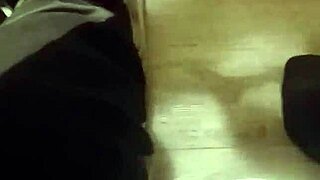 Friend has fun trashing my sneakers with shoes fetish