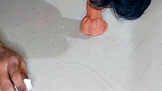 Cute latina dominates caged sissy cuckold in rough fucking