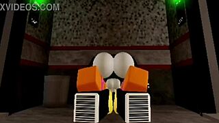Two FNAF Roblox Sluts Bent Over For Doggystyle Fucking And Cowgirl Riding