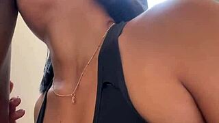 Amateur couple enjoys big black cock deepthroat