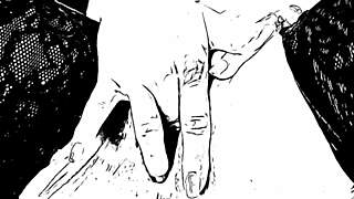 Granny Touches Cartoon Pussy