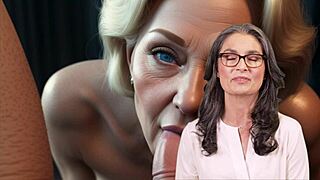 A mom and her stepson play football together