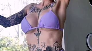 Melody Radford, why are you trying on that micro bikini?