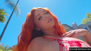 Julesjordan com - redhead temptress sinat monroe tames a bbc with her dangerous curves