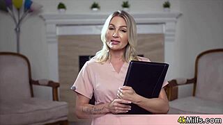 andi avalon's expert handjob as a milf nurse