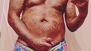 fat cock black dude blows his load before meeting sugar mama