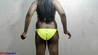 lime bikini - crossdressing by indian shemale - part 1 😘
