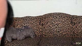 brunette neighbor welcomes ebony with muff diving kiss