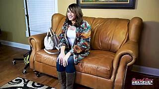 Inked skinny hottie Rihanna toys her wet pussy suggestively