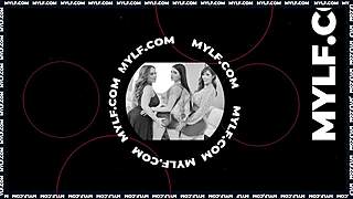 Four teen babysitters share big hard cock on couch