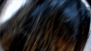 The young maid is fucking her husband's brother standing in the bathroom.