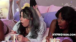 free use night time chill with step sisters