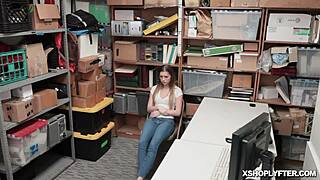 lp officer bends summer brooks over in the office and fucks her doggy style with his big cock