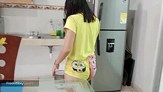 The woman pleased the worker repairing her house with a kind gesture.