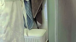 Stepmom assisted her son with jerking off and cumming