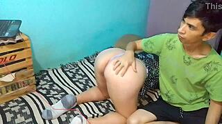 Latina Gets Bent Over And Touched In Homemade Doggystyle