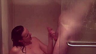 i am extremely horny and received a facial in the bathroom