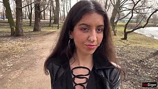 Cum On Her Face! Watch Her Walk Through The Park Covered In Sperm And Shock Everyone!