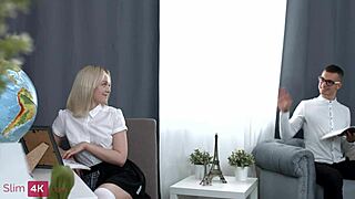 Nerd Experiments With Slim Blonde