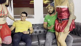 Christmas Wife Swap With Swinger Coworker