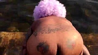 hazelnutxxx shakes her wild ass in the wild