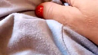 She touches herself in pajamas