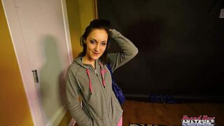 Brunette Ryann Sucks Cock Then Gets Pussy Deeply Fucked Doggystyle