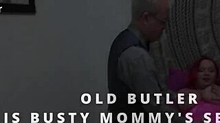 Old Butler Becomes Busty Mommy's Sextoy, Evoking Deep Emotions